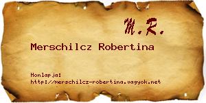 Merschilcz Robertina névjegykártya